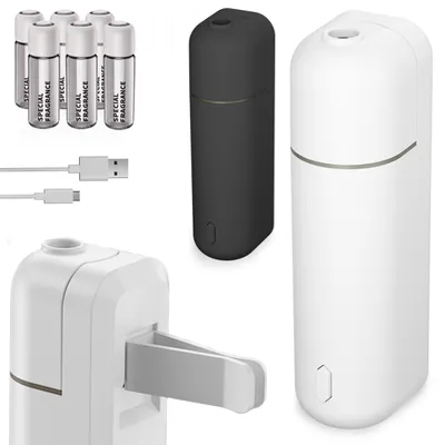 Produktbild von ONBEST Aroma Diffuser | mit 6 Duftölen | 20h Akku | LED | 5ml | Weiß | Auto Duft Luftbefeuchter Raumbefeuchter