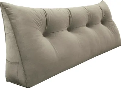 Obrázok produktu pre Veľký ergonomický vankúš na opierku hlavy zamatový klinový vankúš, vankúš na čítanie, klinový vankúš, chrbtový vankúš, odpočinkový vankúš, dekoračný vankúš
