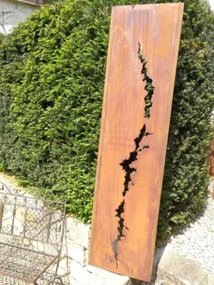 Produktbild von Edelrost Sichtschutzelement Stele Riss Edelrost Stele Riss - Höhe 160 cm
