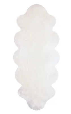 Produktbild von Heitmann Felle Australisches Premium Doppel-Lammfell  Farbe Naturweiß, Größe ca. 175 x 63 cm 180
