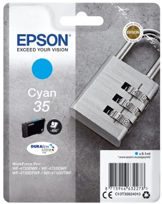 Image de Epson C13T35824010 Original Epson Tintenpatrone cyan (C13T35824010,T358240,35,T3582,T35824010)