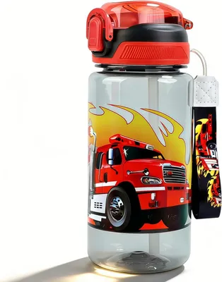 Imagen del producto de Botella de agua de 600 ml, resistente a roturas, a prueba de fugas, con pajita, ideal para llevar ContiGo!