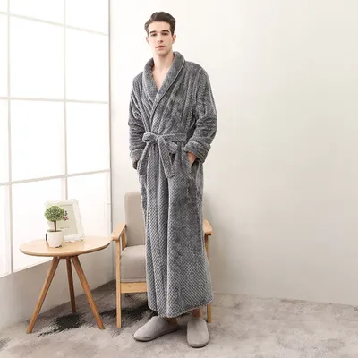 Produktbild von 360Home Dicker flanell Bademantel für Paare M Männer