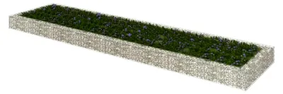 Produktbild von Gabion Hochbeet aus verzinktem Stahl, 400 x 100 x 20 cm