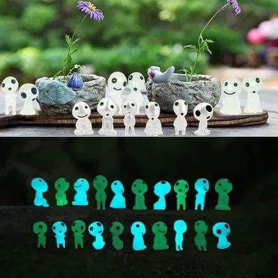 Obrázek produktu pro Figurka - Princezna Mononoke - Kodama - Svítící - Pryskyřice - 20 dílků