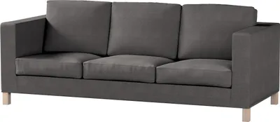 Produktbild von Dekoria Bezug für Karlanda 3-Sitzer Sofa nicht ausklappbar, kurz, dunkelgrau, Bezug für Karlanda 3-Sitzer, kurz