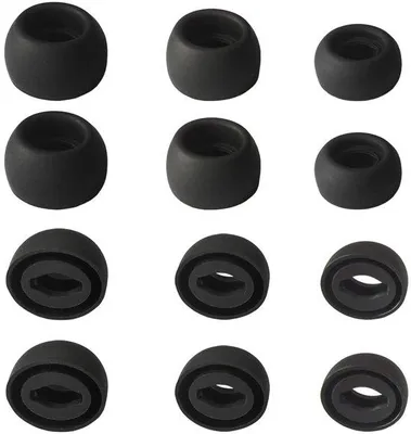 Immagine prodotto di Panni in silicone per auricolari Galaxy Buds Pro - Sostituzioni - 6 pezzi - Neri - Comodi e resistenti - Per Galaxy Buds Pro