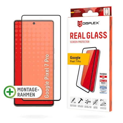 Produktbild von Displex Panzerglas (10H) für Google Pixel 7 Pro, Eco-Montagerahmen, Full Cover, Google, Pixel 7 Pro, Trockene Anwendung, Schlagfest, Kratzresistent, Staubresistent, Transparent, 1 Stück(e)