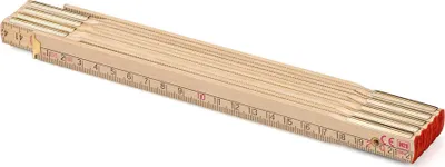 Produktbild von Metrie Zollstock 2m Perfekt 10, Natur, mit Stahlgelenken