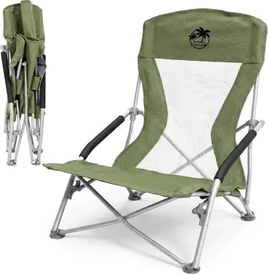 Produktbild von Campingstuhl bis 150 kg Angelstuhl Faltbar zum Strand Angeln mit Tragetasche Grün