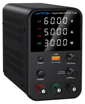 Zdjęcie produktu dla Zasilacz, regulowane napięcie wyjściowe, zabezpieczenia, WPS605H czarny