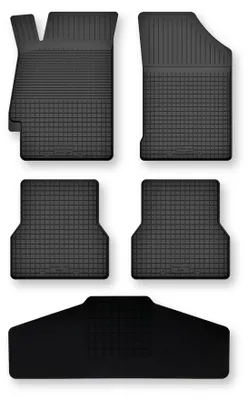 Produktbild von Gummi-Fußmatten + Tunnel für Honda Prelude IV 1991-1996 (Coupé) – 5-tlg, Schwarz, Semi-Universal, angepasst – Wielganizator Semi-Universal