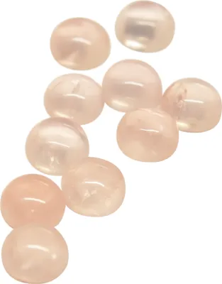 Produktbild von 10 Hochwertige, zarte Rosenquarz Cabochons, 8 mm