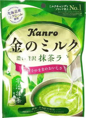 Produktbild von Kanro Gold Milk Candy Matcha Latte 61g
