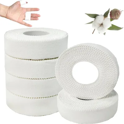 Productafbeelding van Sporttape, scheurbestendig, niet-rekbaar, hypoallergeen, wit, 1,5 cm