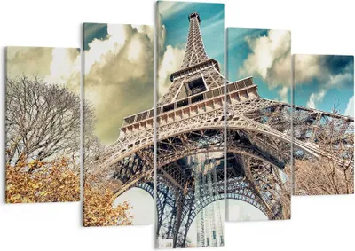 Produktbild von Bild auf Leinwand - Leinwandbild - Eiffel technik europa frankreich - 150x100cm - Wand Bild - Wanddeko - Leinwanddruck - Bilder - Kunstdruck - Leinwand bilder - Wandkunst - EA150x100-2489