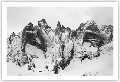 Produktbild von Poster - Poster ohne Rahmen - Alpen Schnee Monochrom - 91,5x61 cm - Wand Bild - Wanddeko - Wandbilder - Kunstposter - Wandposter - Bilder - Kunstdruck - Wanddekoration - Wandbild - P2XAA91x61-4405