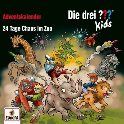 Produktbild von Die drei ??? Kids: Adventskalender - 24 Tage Chaos im Zoo