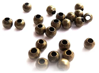 Produktbild von Vintageparts Zwischenperlen Metall antik bronze 3 mm 100 Stück