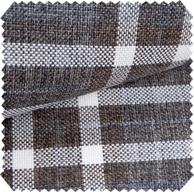 Produktbild von novely® LONDON - Polsterstoff im British Style - Karierter Möbelstoff - Pflegeleichte Meterware 1lfm - Farbe: 04 Graphit Braun