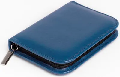 Produktbild von Hausapotheke 32 Globuli Gläser Leder (ohne Gläser) | Mini | OMEO® blau