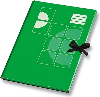 Produktbild von folia Sammelmappe Karton mit Band grün DIN A3