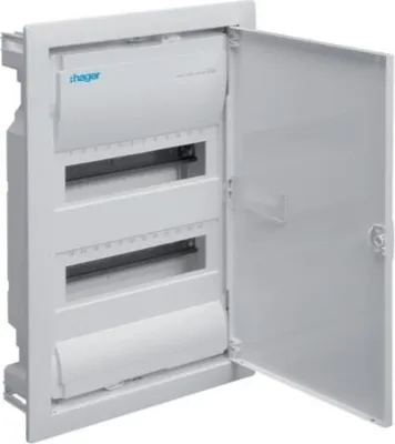 Immagine prodotto di Quadro di distribuzione Volta UPV IP30 2R/ 24M porta bianca Hager VU24NE