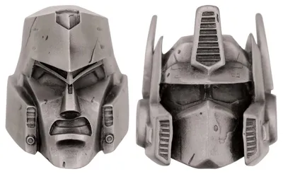 Image de Ensemble de 2 casques Transformers, répliques d'Optimus Prime et Megatron, édition limitée