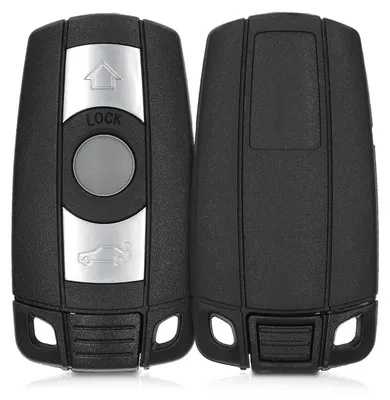 Produktbild von kwmobile Autoschlüssel Gehäuse kompatibel mit BMW 3-Tasten Autoschlüssel (nur Keyless Go) - ohne Transponder Batterien Elektronik - Auto