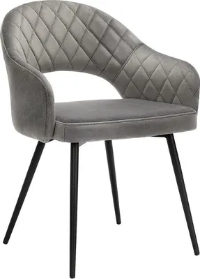 Produktbild von Famanu Esszimmerstuhl Graues Samt - Elegantes Design mit Metallbeinen