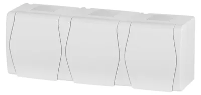 Obrázok produktu pre CB Elektro Zásuvka 3x do vlhka IP44 biela HERMES