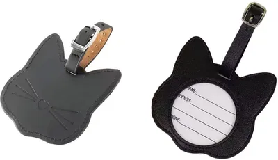 Produktbild von Kofferanhänger - Gepäckanhänger - Schwarze Katze - 2 Stück - Etikett für Ihren Koffer - Kofferanhänger - Schwarz - CHPN