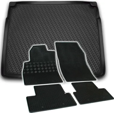 Produktbild von Gummi Kofferraumwanne + Fußmatten Set für Opel Astra J, Bj. 12/2009-2019