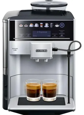 Productafbeelding van Siemens TE653311RW, espressomachine, 1,7 liter, koffiebonen, ingebouwde molen, 1500 W, zwart, zilver