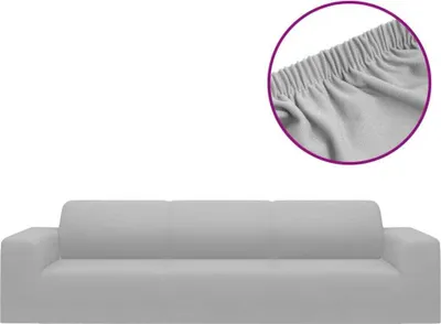 Obrázok produktu pre vidaXL Strečový poťah na 4-miestnu pohovku Grey Polyester Jersey