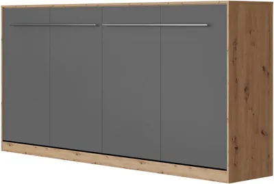Produktbild von SMARTBett Schrankbett Standard  Wildeiche/Anthrazit 90 Horizontal