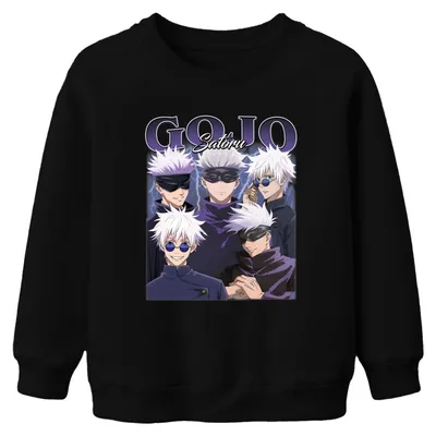 Produktbild von Gojo Satoru Jujutsu Kaisen Augenbinde weißes Haar Kinder Sweatshirt Pullover, Schwarz, 152