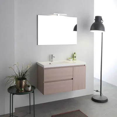 Immagine prodotto di Mobile bagno sospeso 90cm lavabo sx profondita' 39cm | Malaga
