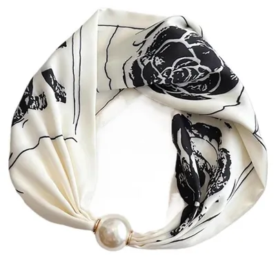 Immagine prodotto di Sciarpa da donna con chiusura magnetica, ideale per la primavera e l'autunno, dal design quadrato e con decorazione per il collo