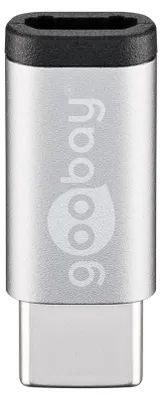 Produktbild von USB-Adapter Micro-USB auf USB-C™, silber 10 W, 2 A, 480 Mbit/s, USB 2.0
