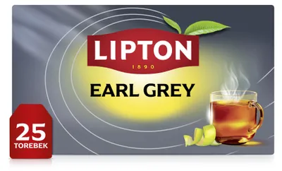 Image de LIPTON Earl Grey Classic, thé noir, 37,5 g (25 sachets)