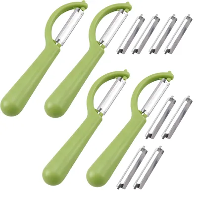 Productafbeelding van 12-delig schiller set voor groenten en fruit - ergonomische keukentools
