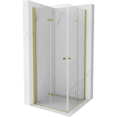 Obrázek produktu pro Mexen Lima Duo skládací sprchový kout 90 x 90 cm, Průhledné, Zlatá - 856-090-090-50-00-02