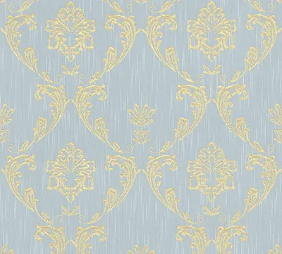 Produktbild von Architects Paper Barocktapete Metallic Silk Tapete mit Ornamenten Textiltapete gold blau grün 10,05 m x 0,53 m