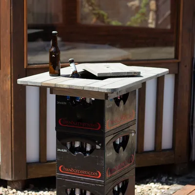 Produktbild von Bierkastentisch, Aufsatz für Bierkisten, Stehtisch, Partytisch, Beistelltisch