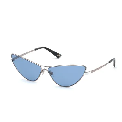 Immagine prodotto di Web - Occhiali da sole da donna WE0269- Forma a gatto, colore bronzo chiaro lucido, colore lenti blu,,