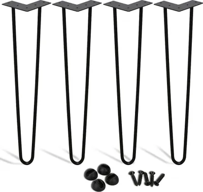 Produktbild von Lospitch 4x 40cm Hairpin Legs Hairpins Tischkufen Haarnadelbeine DIY Tischbeine Austauschbare