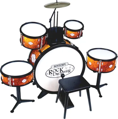 Produktbild von Bontempi | BeatFusion Pro: -Akku mit leistungsstarkem Bassdrum-Set und Schlagzeug, Orange, 700x400x800 mm