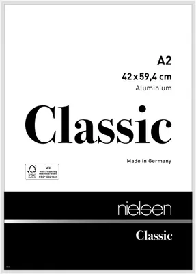 Produktbild von nielsen Aluminium Bilderrahmen Classic, 42x59,4 cm (A2), Weiß Glanz