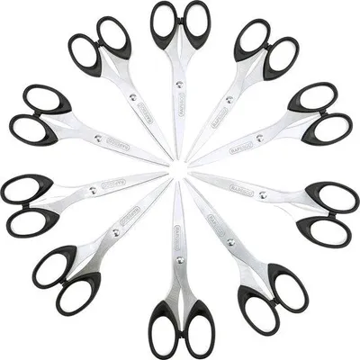 Produktbild von Famanu Schere 10 Stück 16 cm rostfreier Stahl - Schwarz